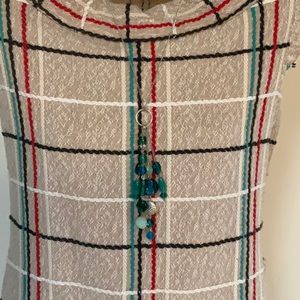 21” glass beads fashion necklace.